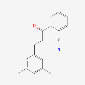 B3023883 2'-Cyano-3-(3,5-dimethylphenyl)propiophenone CAS No. 898780-23-9