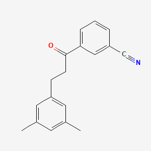 molecular formula C18H17NO B3023884 3'-Cyano-3-(3,5-dimethylphenyl)propiophenone CAS No. 898780-26-2