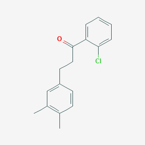 molecular formula C17H17ClO B3023886 2'-Chloro-3-(3,4-dimethylphenyl)propiophenone CAS No. 898779-57-2