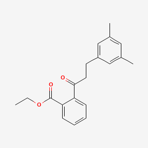 B3023887 2'-Carboethoxy-3-(3,5-dimethylphenyl)propiophenone CAS No. 898780-32-0