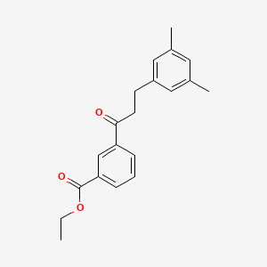molecular formula C20H22O3 B3023888 3'-Carboethoxy-3-(3,5-dimethylphenyl)propiophenone CAS No. 898780-35-3