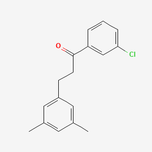 molecular formula C17H17ClO B3023890 3'-Chloro-3-(3,5-dimethylphenyl)propiophenone CAS No. 898780-53-5