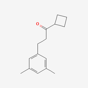 molecular formula C15H20O B3023893 环丁基 2-(3,5-二甲苯基)乙基酮 CAS No. 898781-28-7