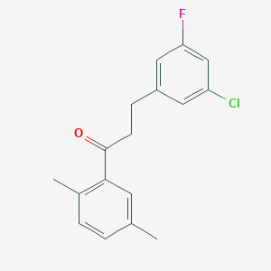 3-(3-Chloro-5-fluorophenyl)-2',5'-dimethylpropiophenone