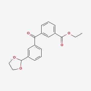 3-Carboethoxy-3'-(1,3-dioxolan-2-yl)benzophenone