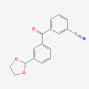 3-Cyano-3'-(1,3-dioxolan-2-YL)benzophenone