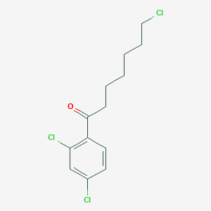 molecular formula C13H15Cl3O B3023911 7-氯-1-(2,4-二氯苯基)-1-氧代庚烷 CAS No. 898786-16-8