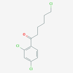 molecular formula C12H13Cl3O B3023913 6-氯-1-(2,4-二氯苯基)-1-氧代己烷 CAS No. 898786-13-5