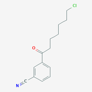 molecular formula C14H16ClNO B3023918 7-Chloro-1-(3-cyanophenyl)-1-oxoheptane CAS No. 898786-76-0
