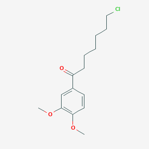 molecular formula C15H21ClO3 B3023920 1-Chloro-7-(3,4-dimethoxyphenyl)-7-oxoheptane CAS No. 898786-81-7