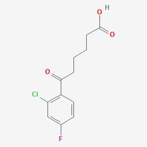 molecular formula C12H12ClFO3 B3023924 6-(2-氯-4-氟苯基)-6-氧代己酸 CAS No. 951889-44-4