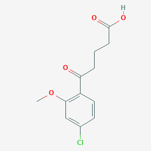 molecular formula C12H13ClO4 B3023930 5-(4-Chloro-2-methoxyphenyl)-5-oxovaleric acid CAS No. 951889-68-2