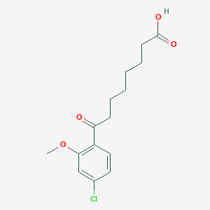 molecular formula C15H19ClO4 B3023934 8-(4-Chloro-2-methoxyphenyl)-8-oxooctanoic acid CAS No. 951889-78-4