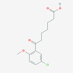 molecular formula C14H17ClO4 B3023935 7-(5-Chloro-2-methoxyphenyl)-7-oxoheptanoic acid CAS No. 951889-82-0