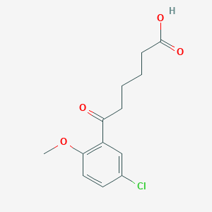 molecular formula C13H15ClO4 B3023937 6-(5-氯-2-甲氧基苯基)-6-氧己酸 CAS No. 854879-20-2
