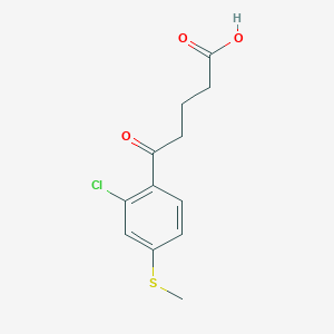 molecular formula C12H13ClO3S B3023938 5-(2-Chloro-4-(methylthio)phenyl)-5-oxovaleric acid CAS No. 951889-90-0