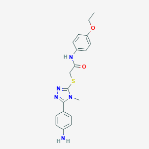 molecular formula C19H21N5O2S B302394 2-{[5-(4-aminophenyl)-4-methyl-4H-1,2,4-triazol-3-yl]sulfanyl}-N-(4-ethoxyphenyl)acetamide 