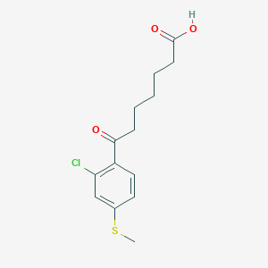 7-[2-Chloro-4-(methylthio)phenyl]-7-oxoheptanoic acid