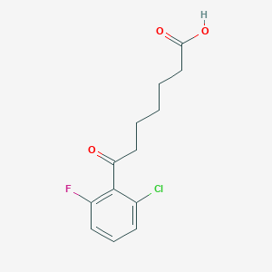 molecular formula C13H14ClFO3 B3023942 7-(2-Chloro-6-fluorophenyl)-7-oxoheptanoic acid CAS No. 951891-37-5