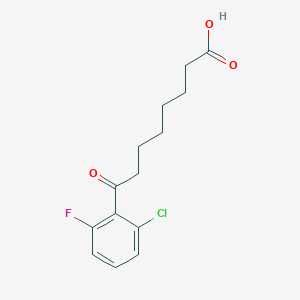 molecular formula C14H16ClFO3 B3023945 8-(2-Chloro-6-fluorophenyl)-8-oxooctanoic acid CAS No. 951891-40-0