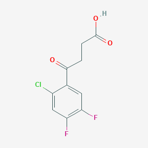 molecular formula C10H7ClF2O3 B3023946 4-(2-Chloro-4,5-difluorophenyl)-4-oxobutyric acid CAS No. 951891-43-3