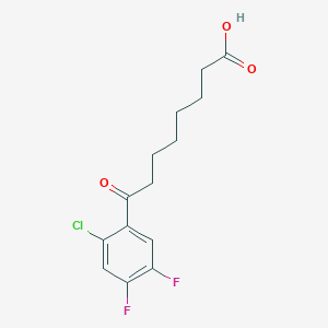 molecular formula C14H15ClF2O3 B3023948 8-(2-Chloro-4,5-difluorophenyl)-8-oxooctanoic acid CAS No. 951891-55-7
