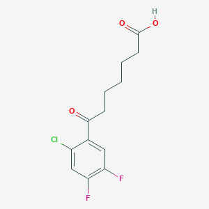 molecular formula C13H13ClF2O3 B3023949 7-(2-Chloro-4,5-difluorophenyl)-7-oxoheptanoic acid CAS No. 951891-52-4