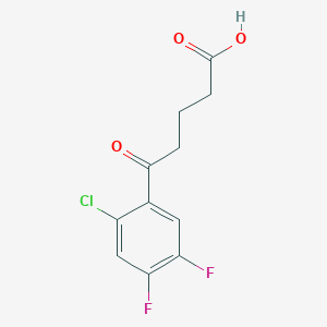 molecular formula C11H9ClF2O3 B3023953 5-(2-Chloro-4,5-difluorophenyl)-5-oxovaleric acid CAS No. 951891-46-6