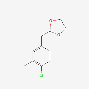 molecular formula C11H13ClO2 B3023954 4-Chloro-3-methyl (1,3-dioxolan-2-ylmethyl)benzene CAS No. 898785-16-5