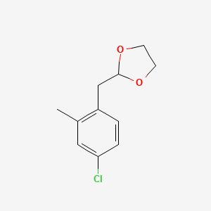 molecular formula C11H13ClO2 B3023955 4-Chloro-2-methyl (1,3-dioxolan-2-ylmethyl)benzene CAS No. 898785-13-2