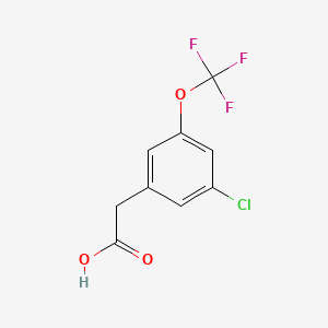 molecular formula C9H6ClF3O3 B3023973 3-Chloro-5-(trifluoromethoxy)phenylacetic acid CAS No. 433938-70-6