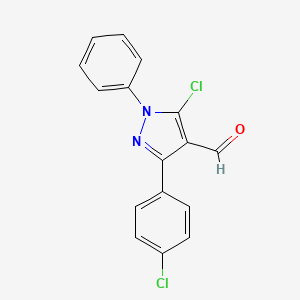 molecular formula C16H10Cl2N2O B3023979 5-氯-3-(4-氯苯基)-1-苯基-1H-吡唑-4-甲醛 CAS No. 55828-85-8