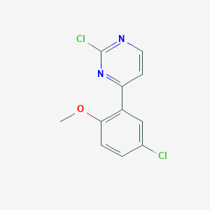 molecular formula C11H8Cl2N2O B3023985 2-Chloro-4-(5-chloro-2-methoxyphenyl)pyrimidine CAS No. 954237-19-5