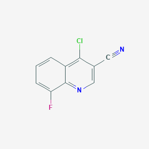 molecular formula C10H4ClFN2 B3023989 4-氯-8-氟喹啉-3-腈 CAS No. 1016879-30-3