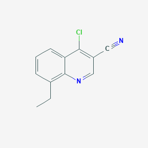 molecular formula C12H9ClN2 B3023992 4-Chloro-8-ethylquinoline-3-carbonitrile CAS No. 1017028-06-6