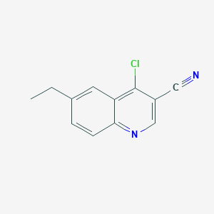 molecular formula C12H9ClN2 B3023993 4-Chloro-6-ethylquinoline-3-carbonitrile CAS No. 1016819-25-2