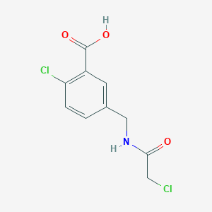 molecular formula C10H9Cl2NO3 B3023995 2-Chloro-5-{[(chloroacetyl)amino]methyl}benzoic acid CAS No. 91587-41-6