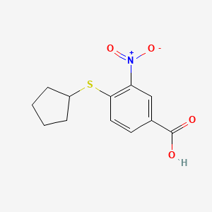 molecular formula C12H13NO4S B3024004 4-(环戊基硫基)-3-硝基苯甲酸 CAS No. 893764-79-9