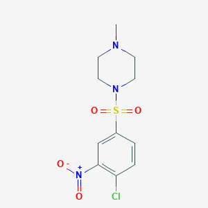 molecular formula C11H14ClN3O4S B3024018 1-[(4-Chloro-3-nitrophenyl)sulfonyl]-4-methylpiperazine CAS No. 324068-31-7