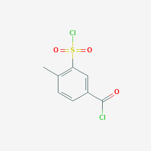 molecular formula C8H6Cl2O3S B3024034 3-(Chlorosulfonyl)-4-methylbenzoyl chloride CAS No. 547739-67-3
