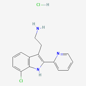 2-(7-Chloro-2-pyridin-2-yl-1H-indol-3-yl)-ethylamine monohydrochloride