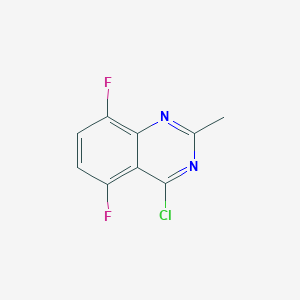 molecular formula C9H5ClF2N2 B3024055 4-氯-5,8-二氟-2-甲基喹唑啉 CAS No. 825654-56-6