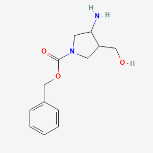 B3024068 Benzyl 3-amino-4-(hydroxymethyl)pyrrolidine-1-carboxylate CAS No. 1017789-40-0
