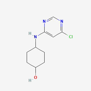 molecular formula C10H14ClN3O B3024071 4-[(6-Chloropyrimidin-4-yl)amino]cyclohexan-1-ol CAS No. 1249204-94-1