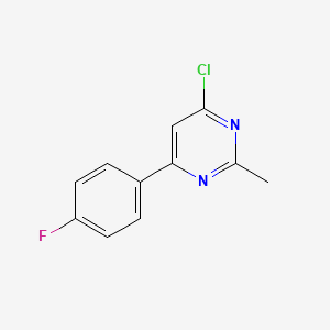 molecular formula C11H8ClFN2 B3024073 4-Chloro-6-(4-fluorophenyl)-2-methylpyrimidine CAS No. 178430-13-2
