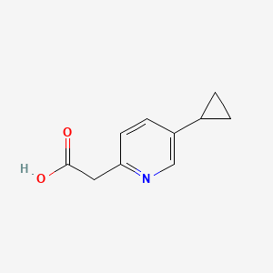 molecular formula C10H11NO2 B3024078 2-(5-Cyclopropylpyridin-2-yl)acetic acid CAS No. 1211531-75-7