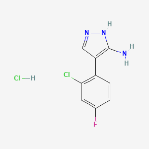 4-(2-chloro-4-fluorophenyl)-1H-pyrazol-5-amine hydrochloride
