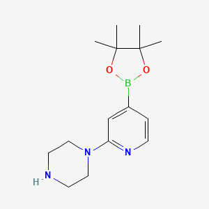 1-(4-(4,4,5,5-Tetramethyl-1,3,2-dioxaborolan-2-YL)pyridin-2-YL)piperazine