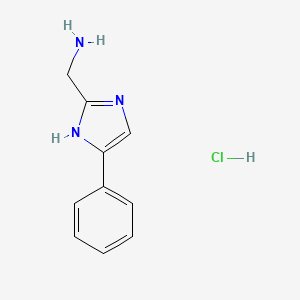 molecular formula C10H12ClN3 B3024140 (5-phenyl-1H-imidazol-2-yl)methanamine hydrochloride CAS No. 945404-25-1
