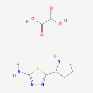 5-(2-Pyrrolidinyl)-1,3,4-thiadiazol-2-amine oxalate